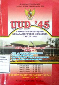 UUD '45 : undang undang dasar negara republik indonesia tahun 1945